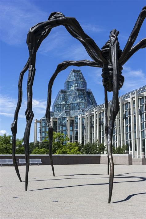 The Maman Sculpture outside the National Gallery of Canada. The sculpture, which depicts a ...