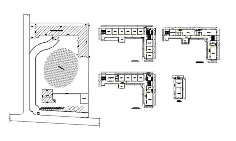 School planning layout file - Cadbull