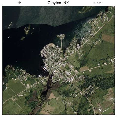 Aerial Photography Map of Clayton, NY New York