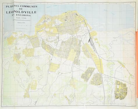 1959 Republique du Congo, Plan des communes de Leopoldville et environs / Kongó, Leopoldville és ...