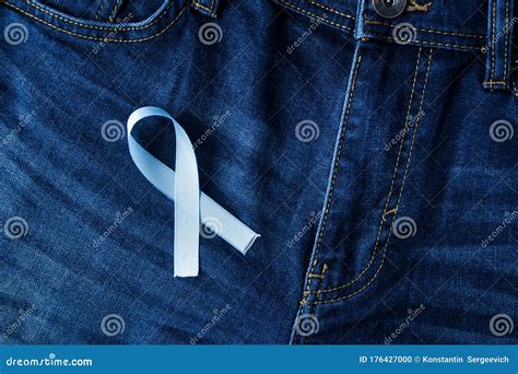 Prostate Cancer Awareness, Light Blue Ribbon Stock Photo - Image of disorder, cloth: 176427000