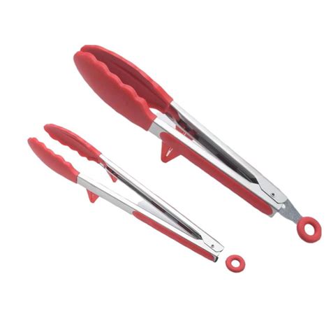 Stainless Steel Silicone Tongs Non-slip Kitchen Tongs - 2 Pack | Shop ...