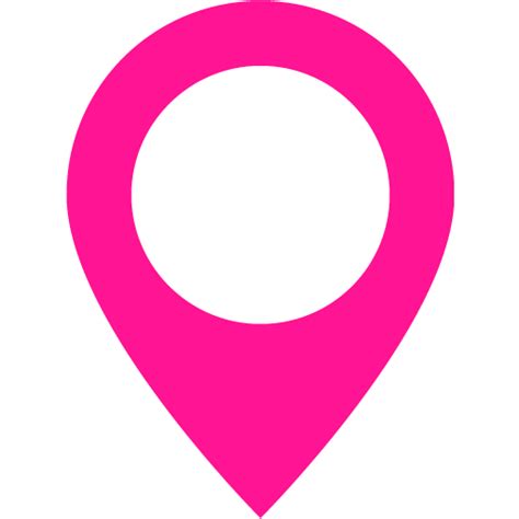 Deep pink map marker 2 icon - Free deep pink map icons