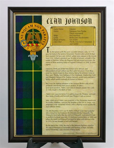 Johnstone History Print | Scottish clans, Clan, Johnstone