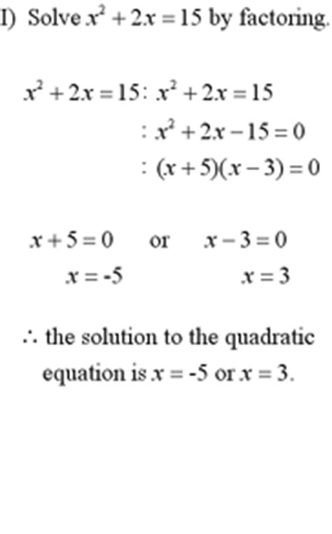 Quadratic Equations Tutorial