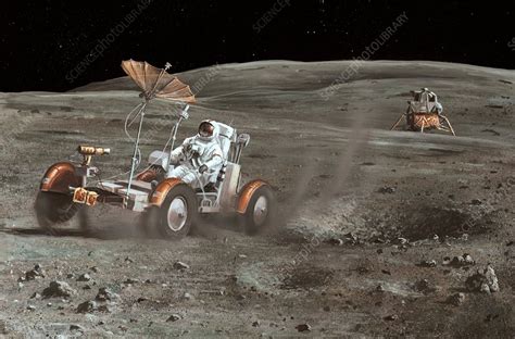 Apollo 16 lunar rover, artwork - Stock Image C010/3885 - Science Photo Library