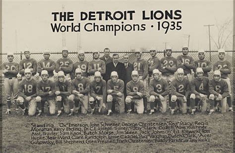 The Detroit Lions - World Champions | Michigan Sportsman - Online Michigan Hunting and Fishing ...