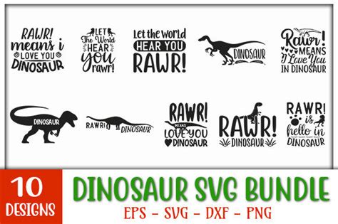 Dinosaur Quotes Bundle Graphic by Creative Booth · Creative Fabrica