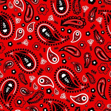 Free Vector | Paisley bandana pattern