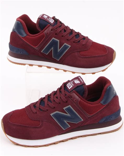 New Balance 574 Trainers Burgundy - 80s Casual Classics