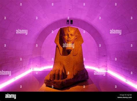 Louvre museum. Great sphinx. Granite. France Stock Photo - Alamy