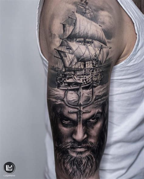 Lo hai salvato in Realistic Tattoo 1 Tattoo Ship and Neptune- in ...