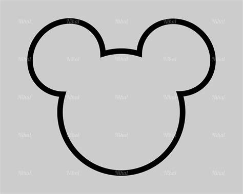 Mickey Mouse Silhouette Template