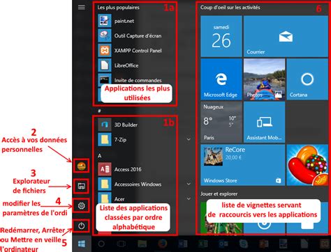 Comment utiliser le menu Démarrer Windows ? | Coursinfo.fr