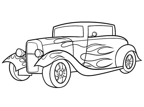 Free Hot Rod Car Coloring Pages