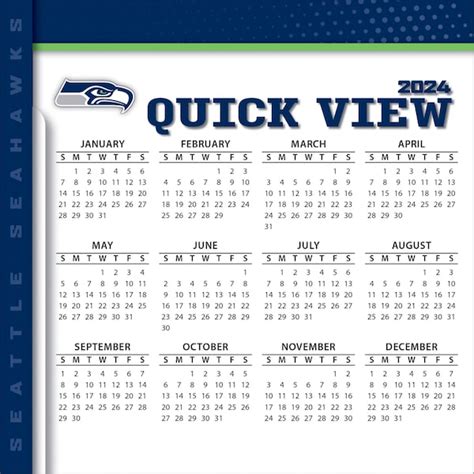 Seattle Seahawks 2024 Schedule Printable Free Pdf - Naomi Virgina