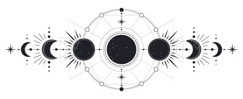 Moon Phases Vector Hd PNG Images, Moon Phases Phase Space Astrology ...