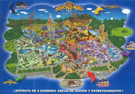 Warner Bros. Movie World Map and Brochure (2001 - 2023) | ThemeParkBrochures.net