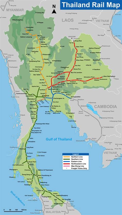 Thailand Railway Lines Map - Pattaya Unplugged