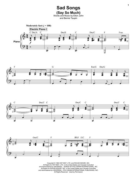 Sad piano chords sheet music - vserastaff