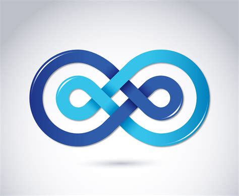 Blue Eternity Symbol Vector Art & Graphics | freevector.com