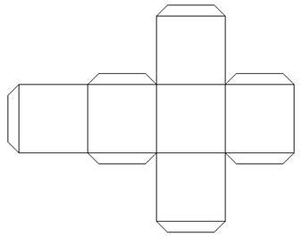 Draw a net diagram which when folded gives a cube. - 4q85046ff