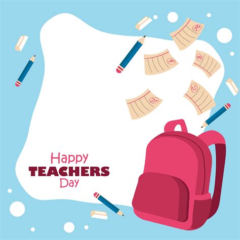 happy teachers day lettering frame 10530348 Vector Art at Vecteezy