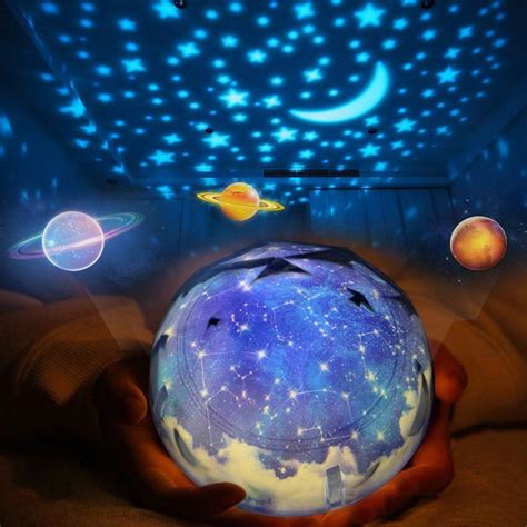 Star Night Lights for Kids Universe Cosmos Starry Sky Light LED Projector Rotating Lamp ...