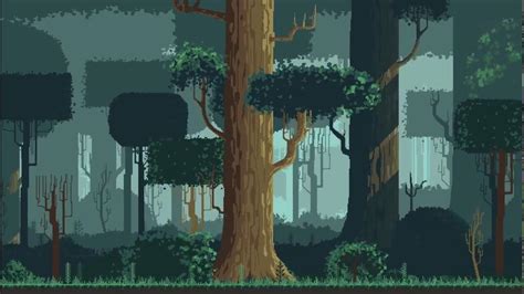 Pixel Art Forest - Background - YouTube