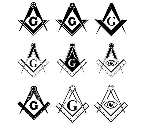 Freemason Symbol SVG, PNG, PDF, Masonic Square And Compass Svg