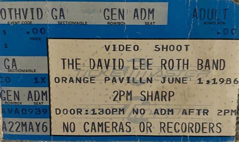 The David Lee Roth Band Concert & Tour History | Concert Archives