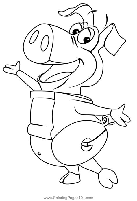 Pig From Wordworld Coloring Page for Kids - Free WordWorld Printable Coloring Pages Online for ...