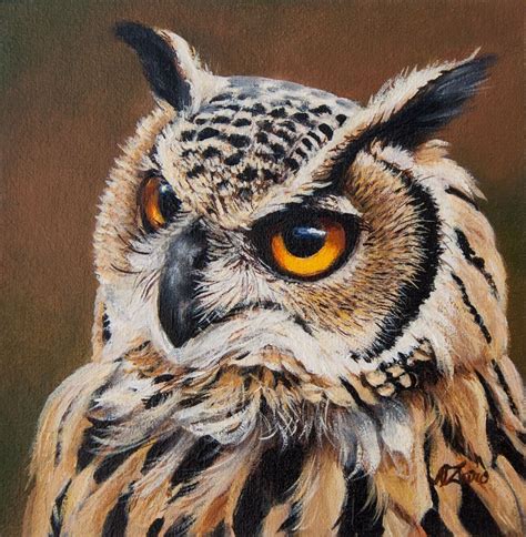 Owl Oil painting by Norma Beatriz Zaro | Artfinder