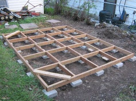 concrete blocks for shed floor frame - Google Search | Shed base, Building a shed base, Building ...