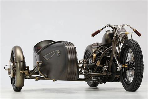 Awesome art deco styled vintage harley sidecar rig... | Custom Fighters - Custom Streetfighter ...