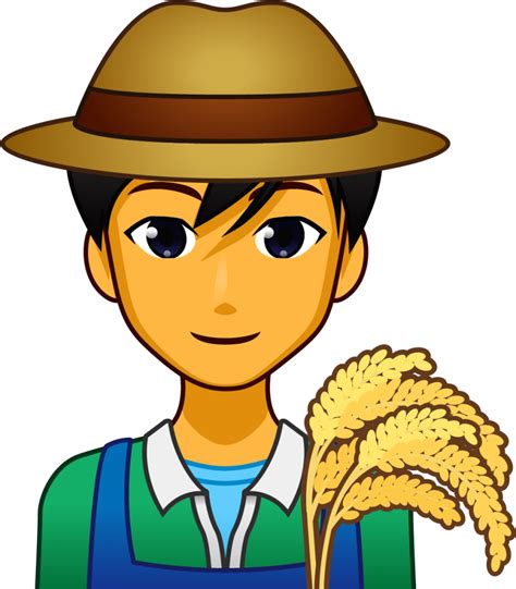 "male farmer" Emoji - Download for free – Iconduck