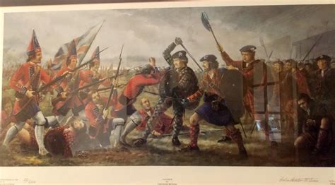 This detailed work depicts a scene from the 'Battle of Culloden' on Drummossie Muir. The ...