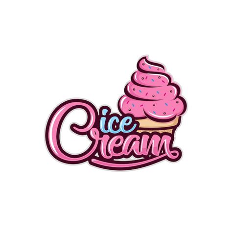 Ice cream logo template | Premium Vector