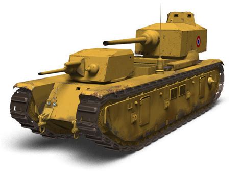French super heavy tank FCM F1 3D model | CGTrader