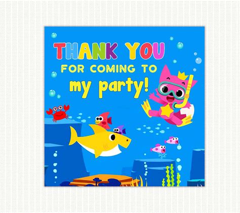 Free Printable Shark Thank You Tags - Printable Word Searches