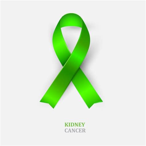 Premium Vector | Green ribbon - kidney cancer awareness