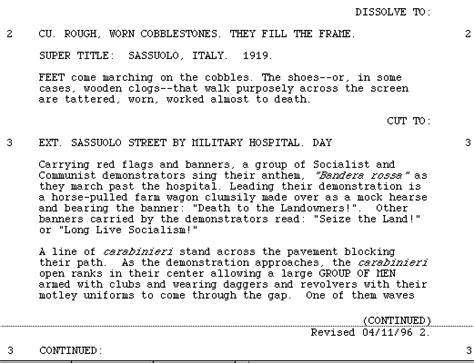 Screenwriting format