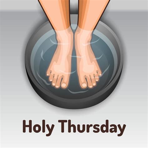 Maundy Thursday, Good or Holy Thursday design with washing foot ...