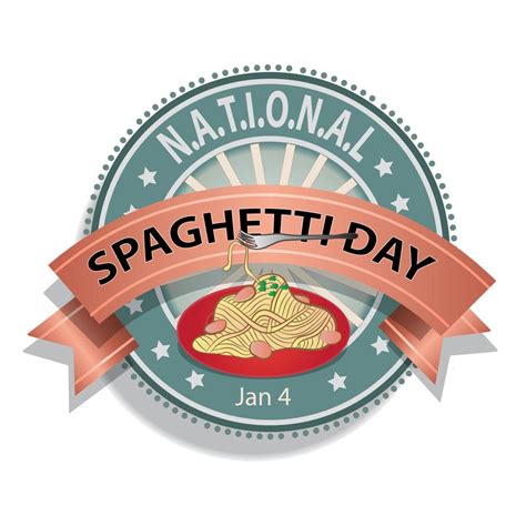 National Spaghetti Day Sign 5021417 Vector Art at Vecteezy