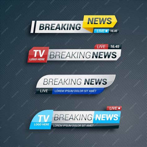 Free Vector | Breaking news banner collection