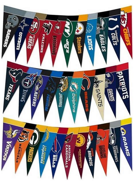 NFL Felt Mini Pennant Set all 32 Teams 4 X 9 - Etsy