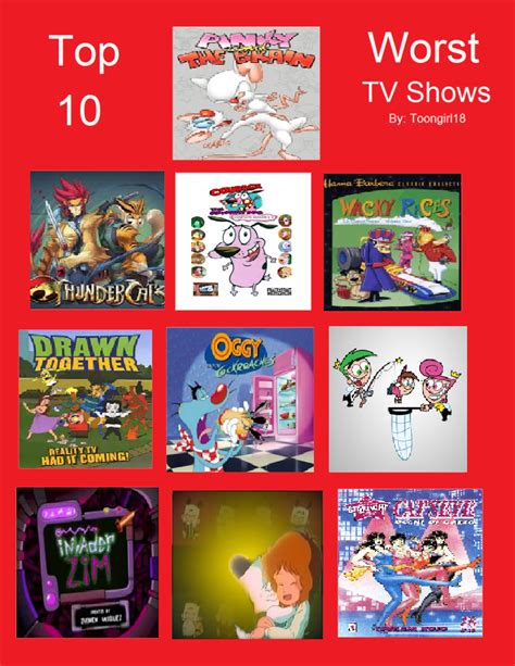 My Top 10 Worst Tv Shows by littledoegiuli95 on DeviantArt