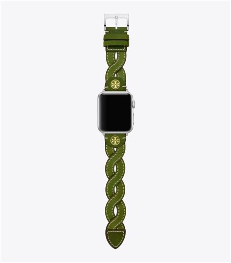 Braided Band for Apple Watch®, Green Leather, 38 MM – 40 MM: Women's ...