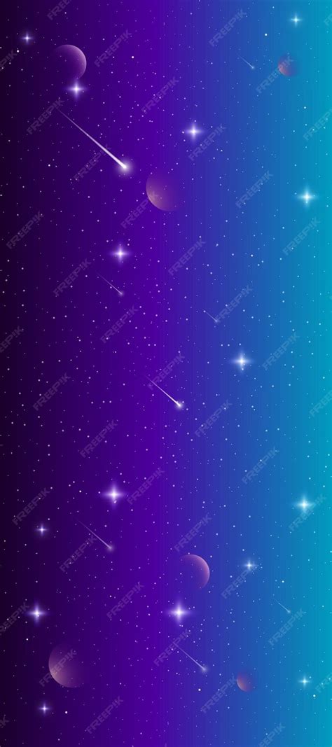 Premium Vector | Realistic space background with stars and planets