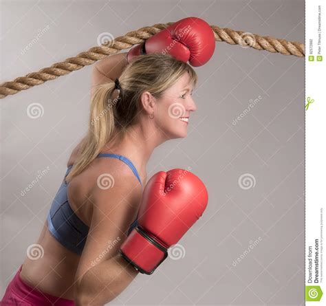 Woman Boxer with Red Boxing Gloves Stock Photo - Image of gloves, healthy: 82572882
